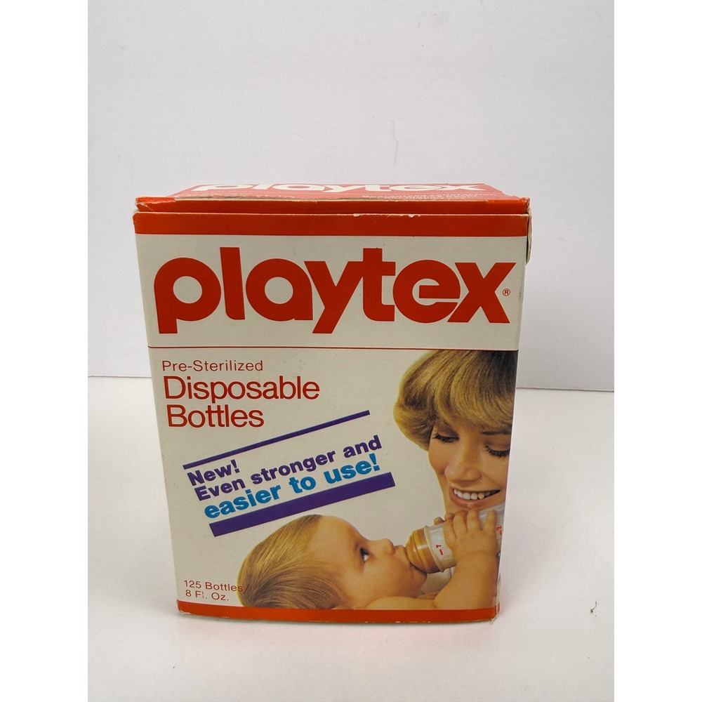 Vintage 1979 Playtex Pre-Sterilized Disposable Bottles 8oz 125 Count Box Roll